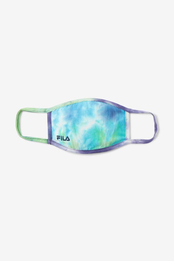 Blue Tie Dye Face Mask Fila Blue Aqua Tie Dye