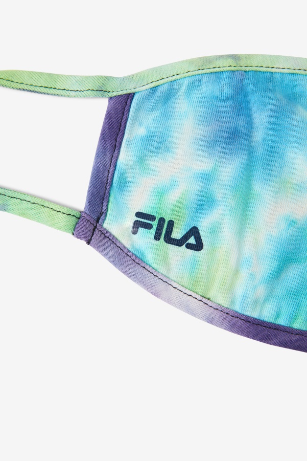 Blue Tie Dye Face Mask Fila Blue Aqua Tie Dye