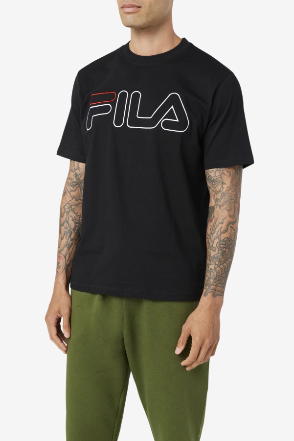 Black/White/Red borough tee Fila