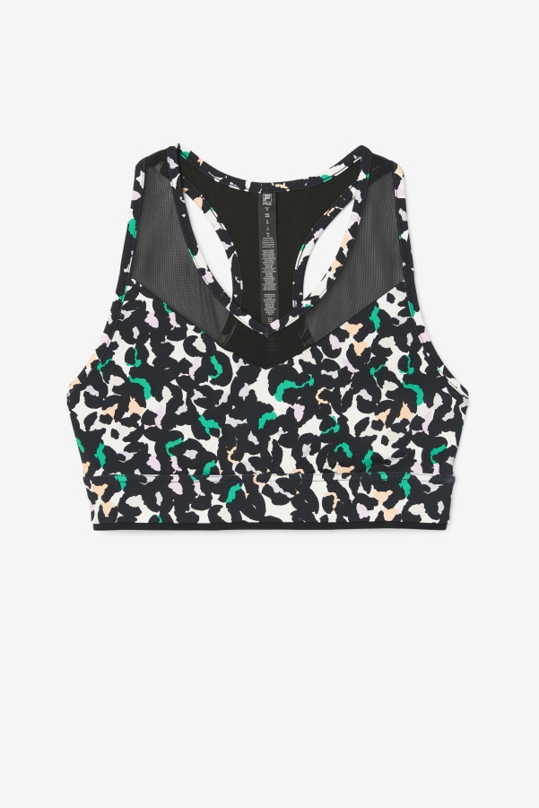 Uplift Racerback Bra Top Fila Black Animal