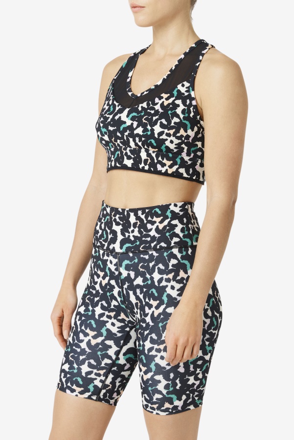 Uplift Racerback Bra Top Fila Black Animal