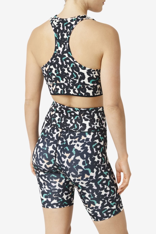 Uplift Racerback Bra Top Fila Black Animal