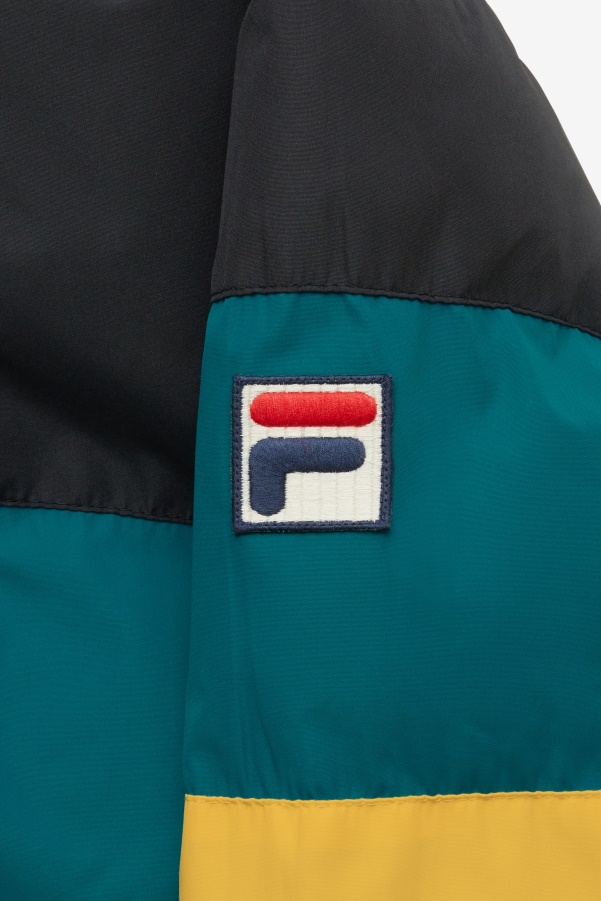 Black/Harbour Blue/Gold Fila giovanni puffa jacket