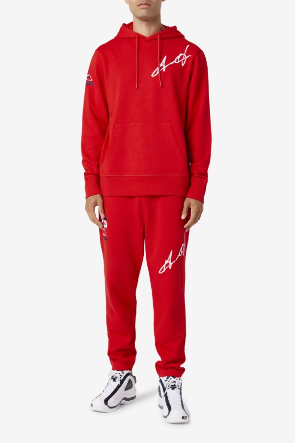 Fila Grant Hill Lazarus Hoodie Red