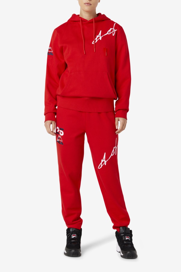 Fila Grant Hill Lazarus Hoodie Red