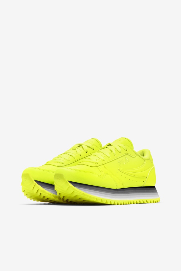 Women's Orbit Stripe Fila Yellow/Black/Brilliant White