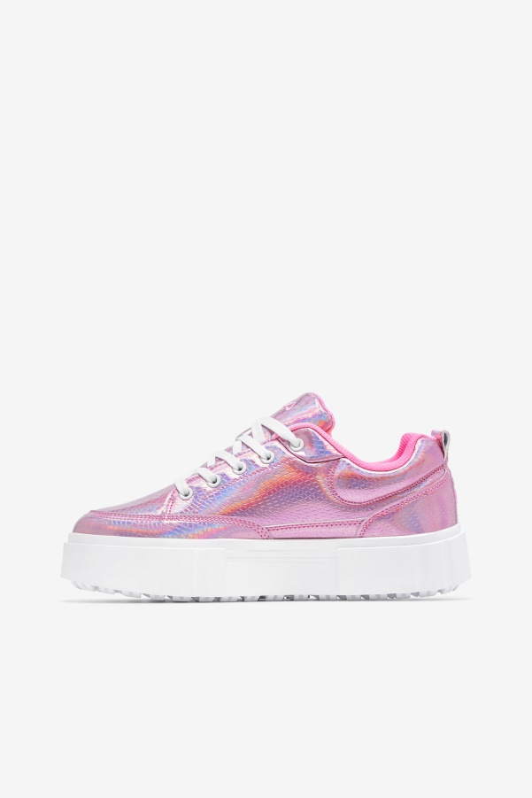 Cotton Candy/White Fila Women's Sandblast Iridescent Snake