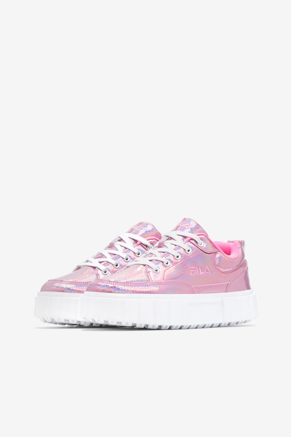 Cotton Candy/White Fila Women's Sandblast Iridescent Snake