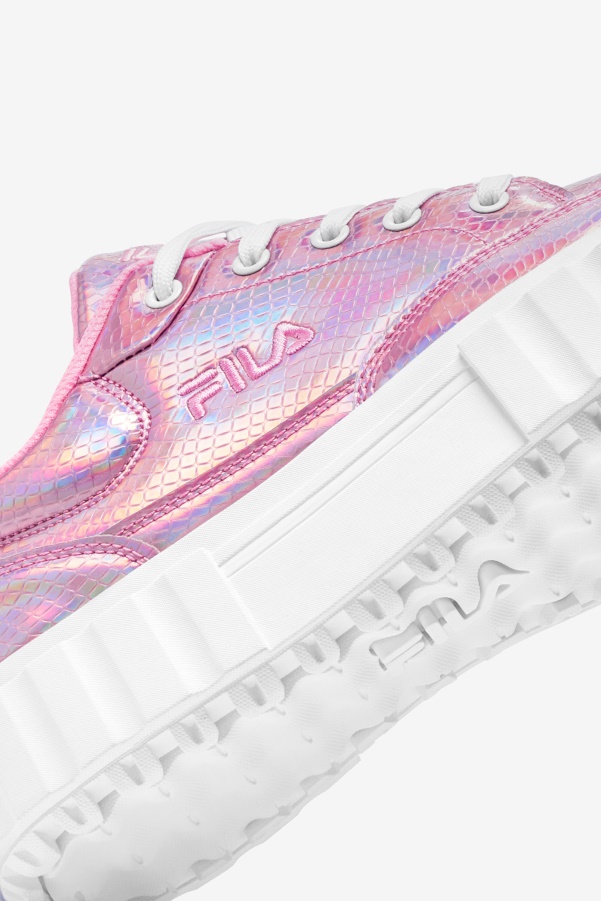 Cotton Candy/White Fila Women's Sandblast Iridescent Snake