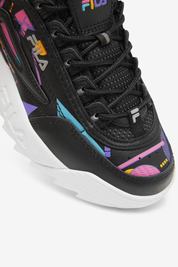 Fila Big Kids' Disruptor 2 Premium Black/Bubblegum/White