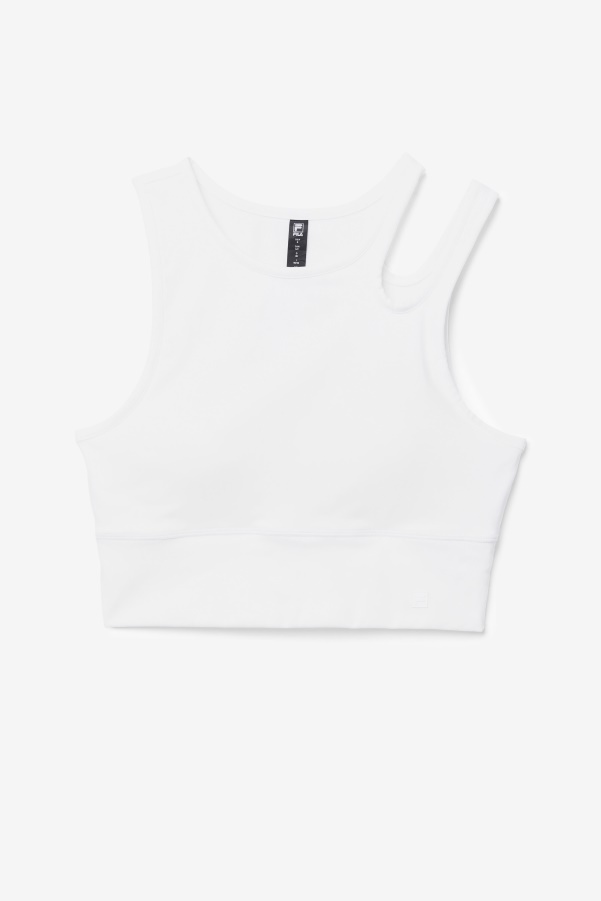 Uplift Slice Crop Bra Top White Fila