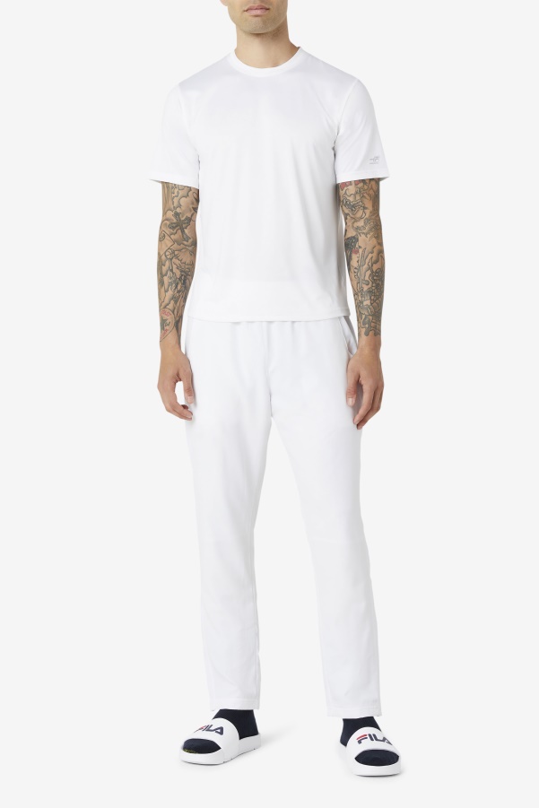 White Pickleball Scallop Hem Crew Fila