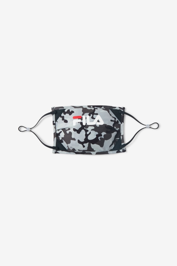 Adjustable Face Mask Black/Grey Camo Fila