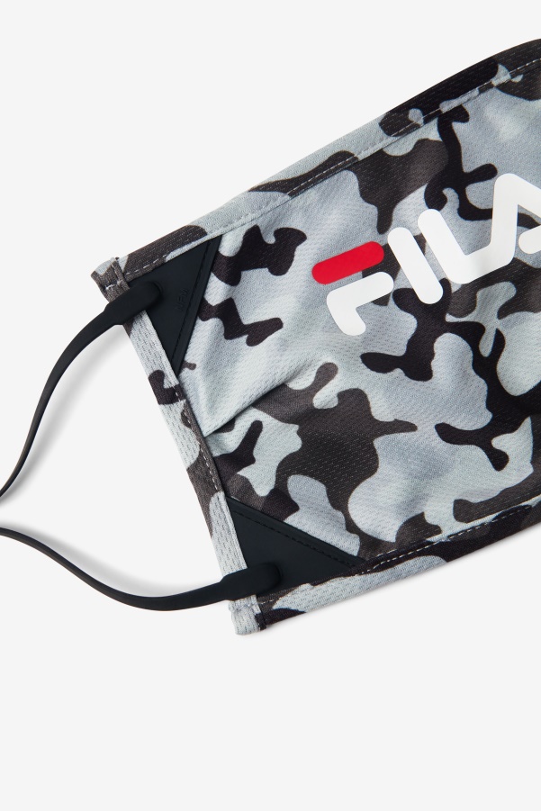 Adjustable Face Mask Black/Grey Camo Fila