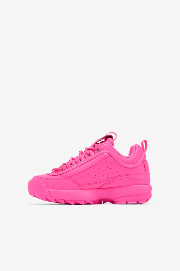Pink Fila Big Kids' Disruptor 2 Premium