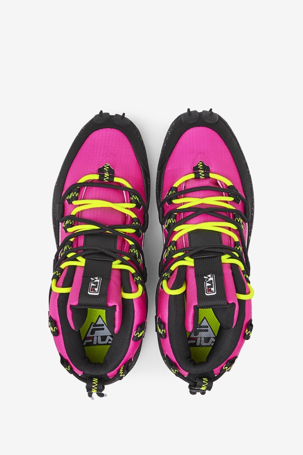 Women's Grant Hill 1 x Trailpacer Pink Glow/Black/Yellow Fila