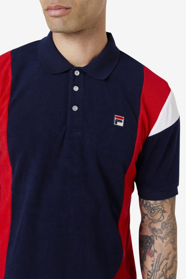 Fila Astro Terry Polo Navy/Red/White