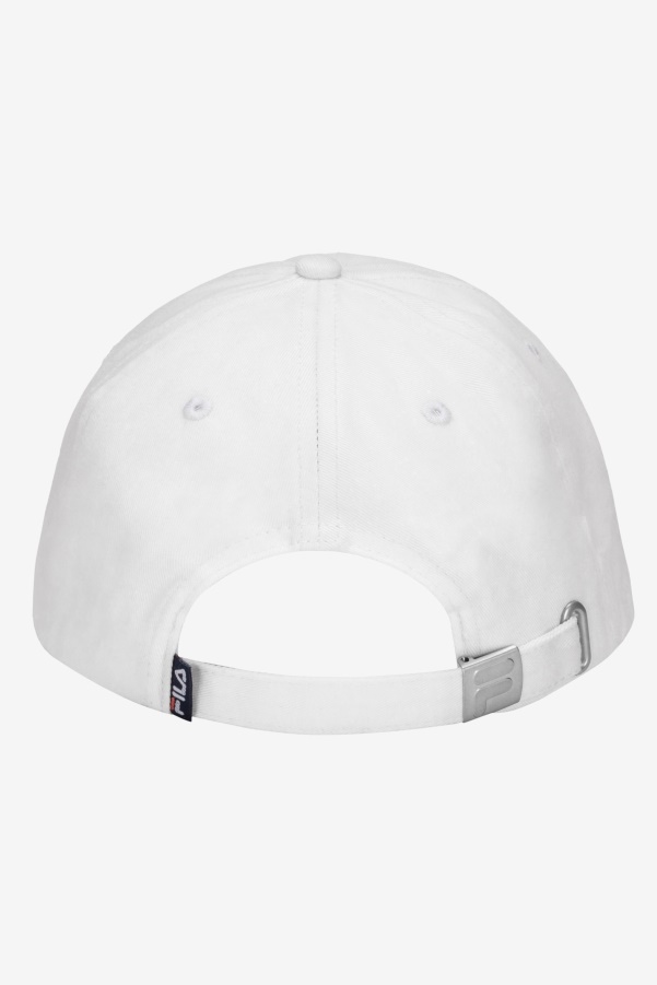 White Fila Embroidered Logo Baseball Hat
