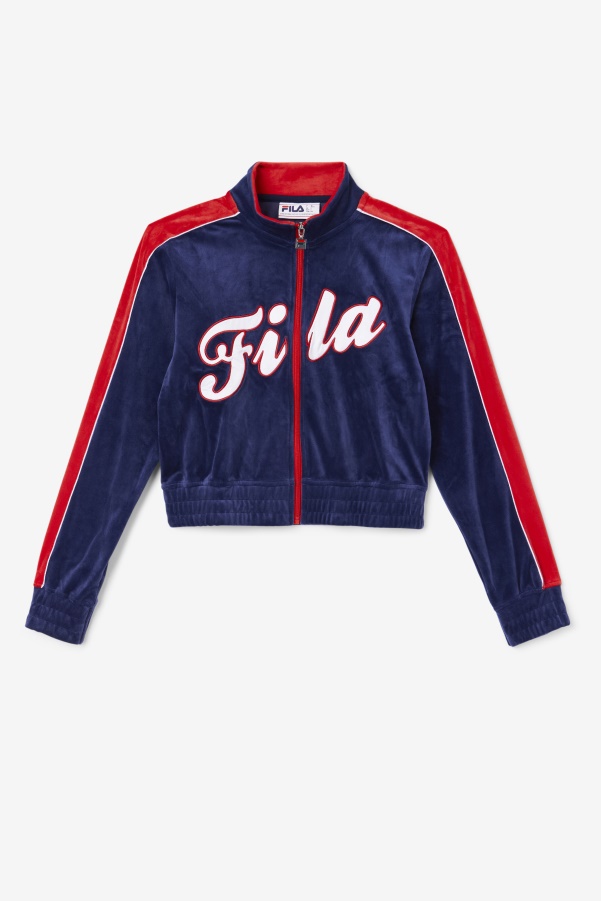 Fila Navy/White/Red Valery Velour Jacket