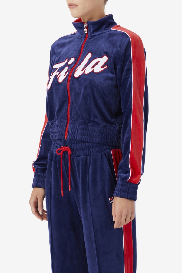 Fila Navy/White/Red Valery Velour Jacket
