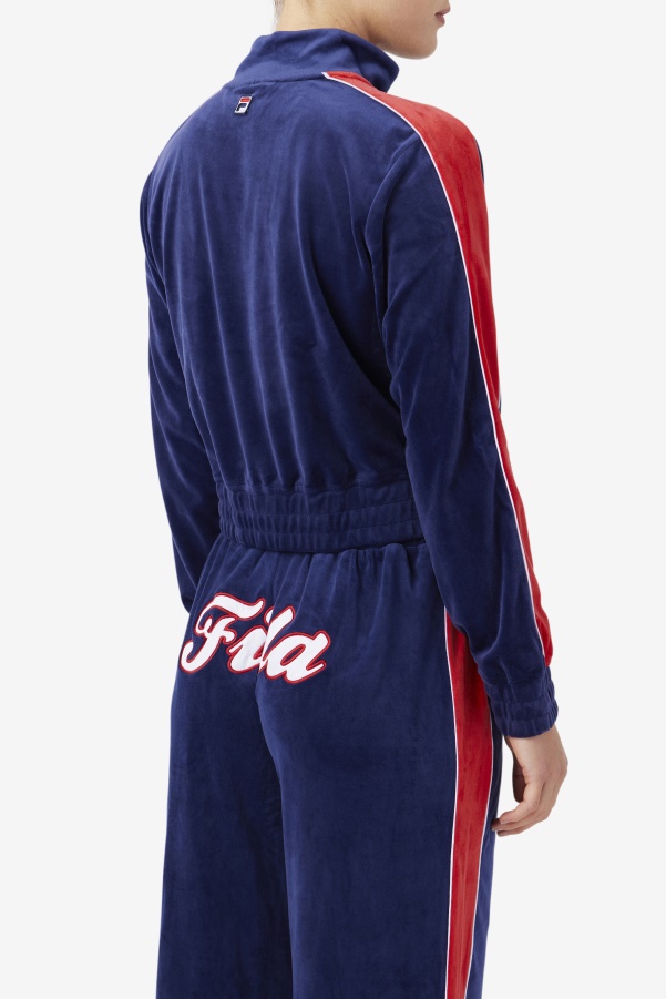 Fila Navy/White/Red Valery Velour Jacket