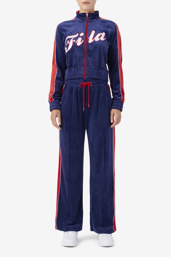Fila Navy/White/Red Valery Velour Jacket