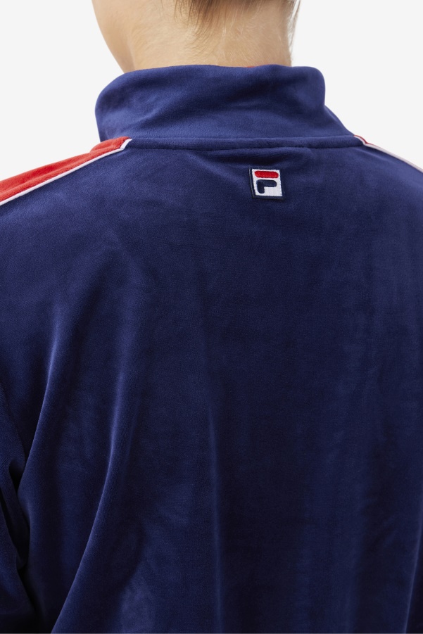 Fila Navy/White/Red Valery Velour Jacket