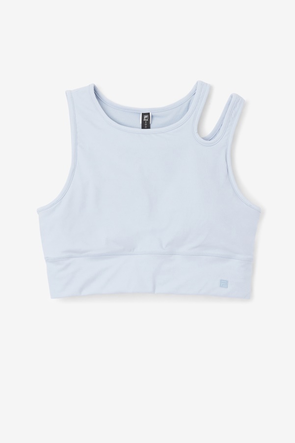 Uplift Slice Crop Bra Top Fila Blue Fog