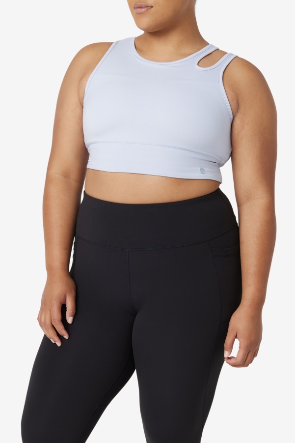 Uplift Slice Crop Bra Top Fila Blue Fog