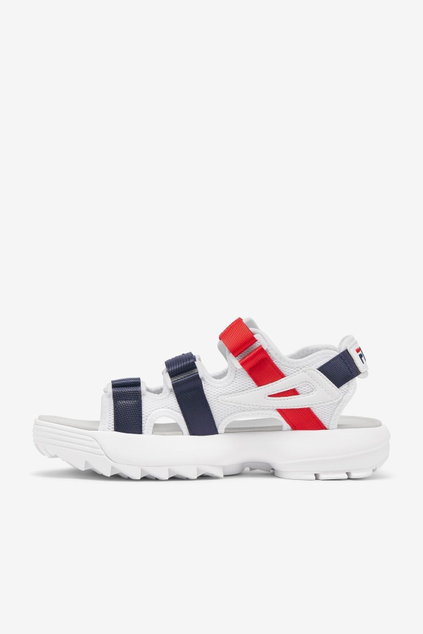 Fila Men's Disruptor Sandal White/Navy/Red