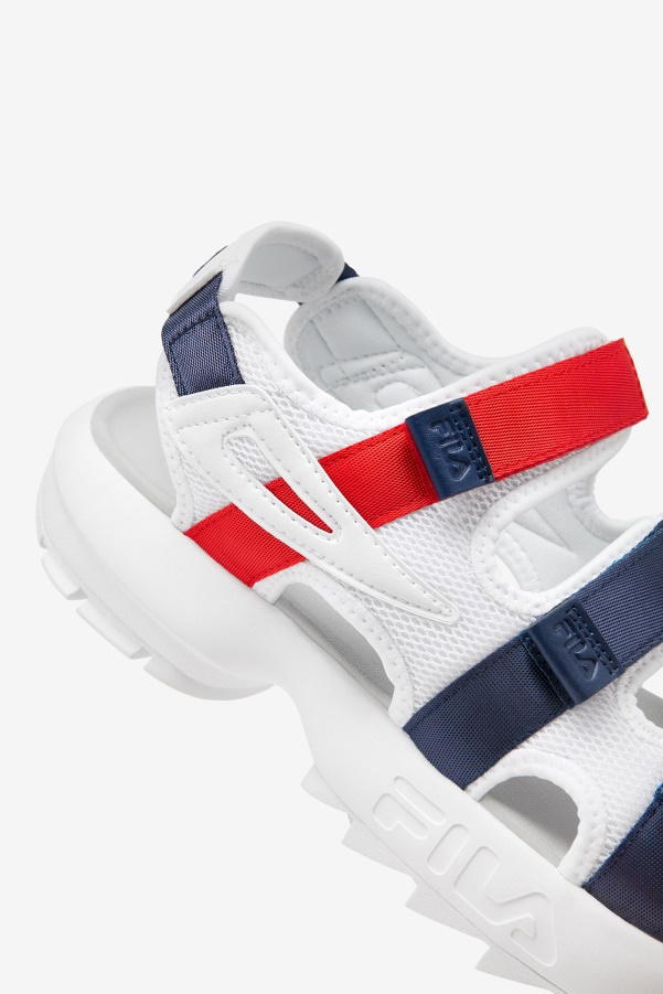 Fila Men's Disruptor Sandal White/Navy/Red