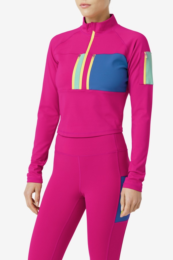 Festival Fuchsia Fila Teaganne Performance Half Zip