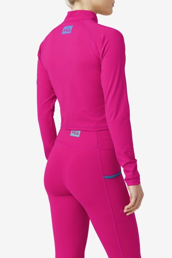 Festival Fuchsia Fila Teaganne Performance Half Zip