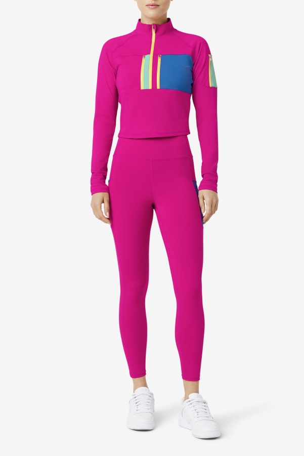 Festival Fuchsia Fila Teaganne Performance Half Zip