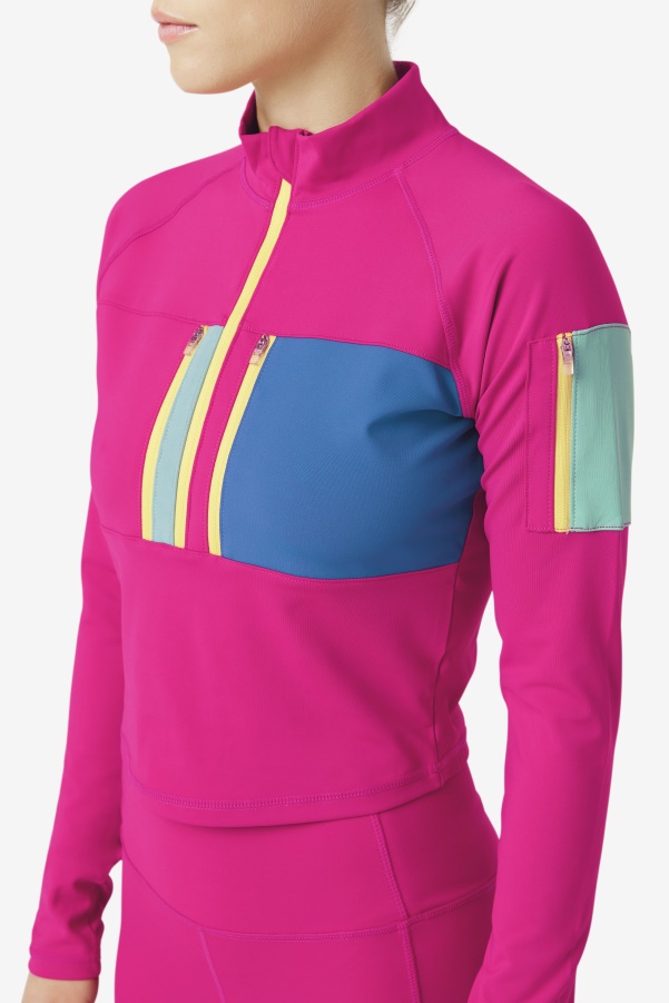 Festival Fuchsia Fila Teaganne Performance Half Zip
