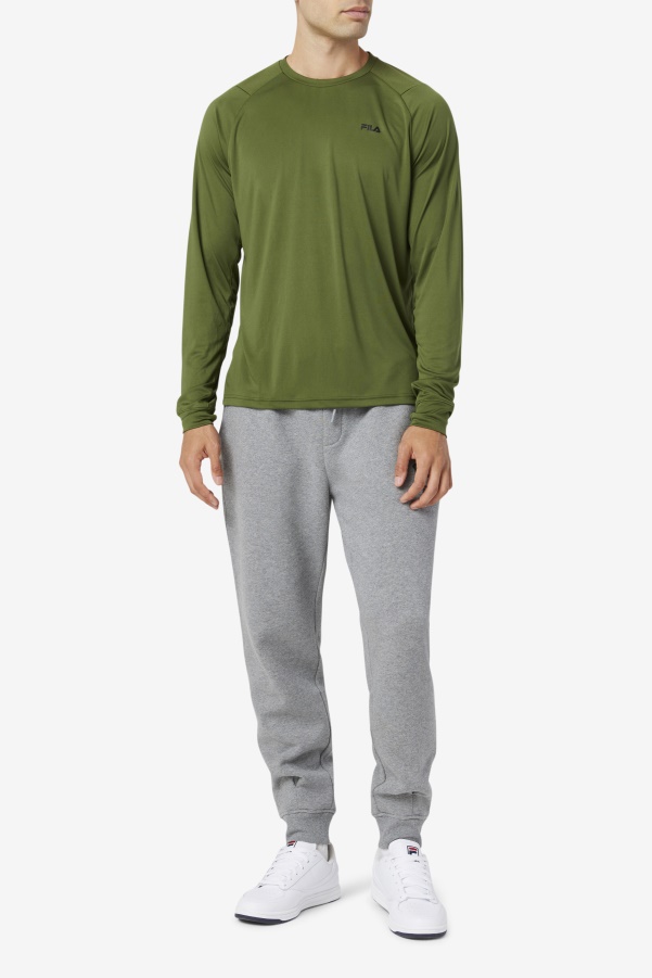 Jazam Long Sleeve Crew Chive/Black Fila