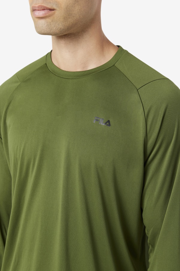 Jazam Long Sleeve Crew Chive/Black Fila