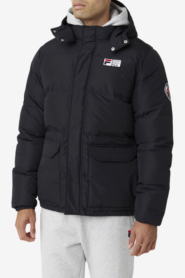 Otler Puffer Jacket Fila Black