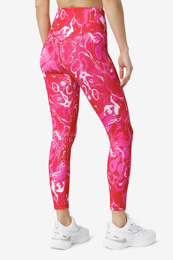 Fila Forza Sleek 7/8 Leggings Pink Marble