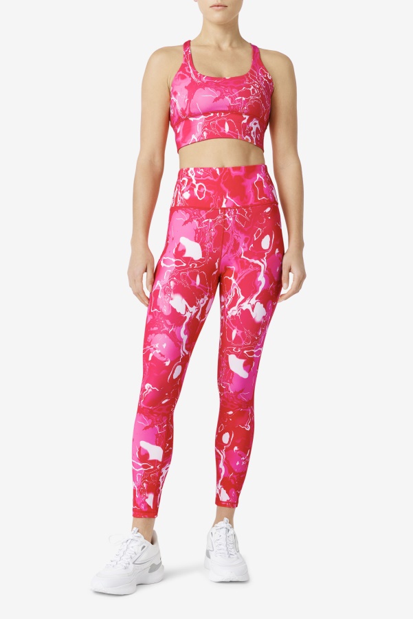 Fila Forza Sleek 7/8 Leggings Pink Marble