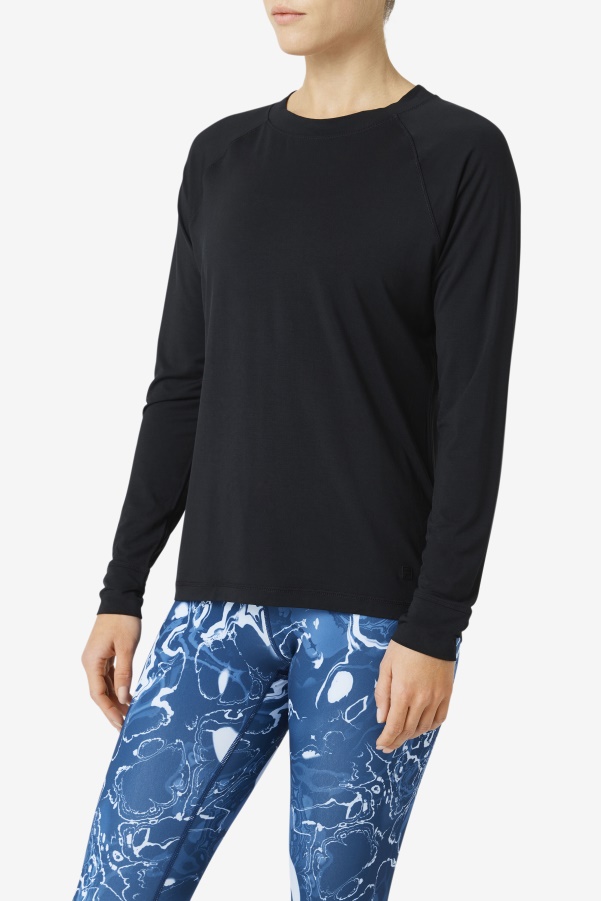 Fi-Lux Mesh Back Long Sleeve Crew Fila Black