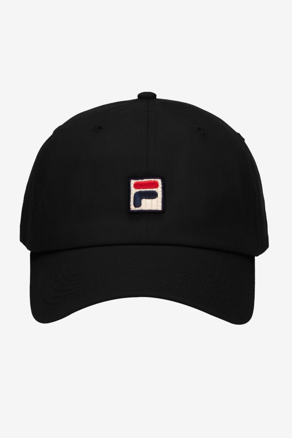 Embroidered F-Box baseball Hat Black Fila