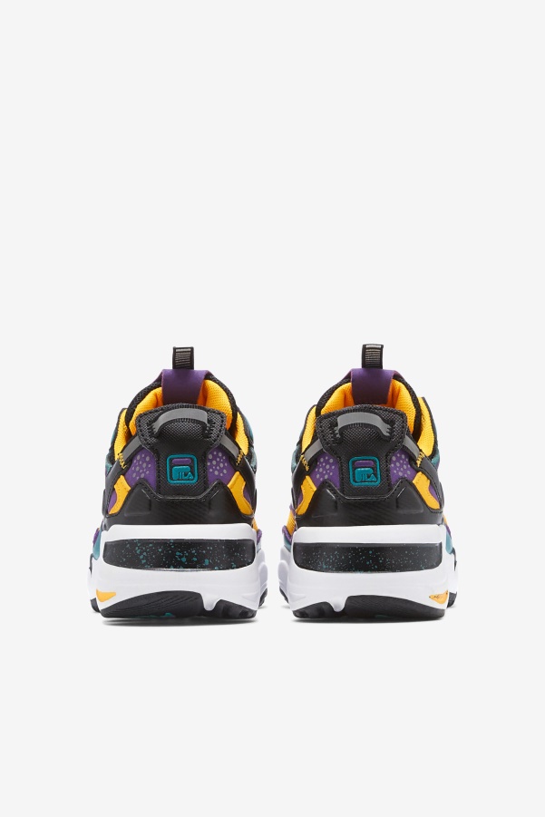 Black/Purple/White Little Kids' Ray tracer Apex Fila
