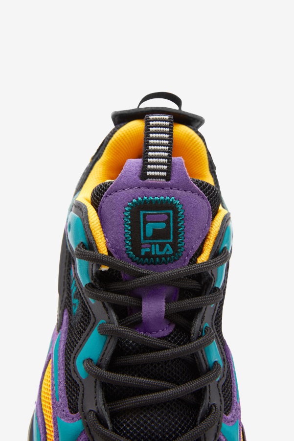 Black/Purple/White Little Kids' Ray tracer Apex Fila