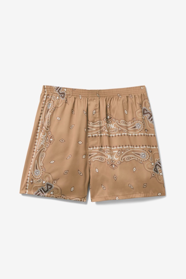 2Pac Bandana Print Boxer Fila Tobacco Brown/White