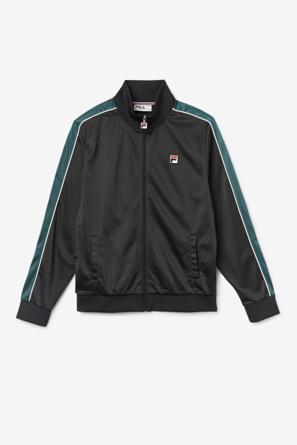 Black/June Bug/White Fila Wicks Track Jacket