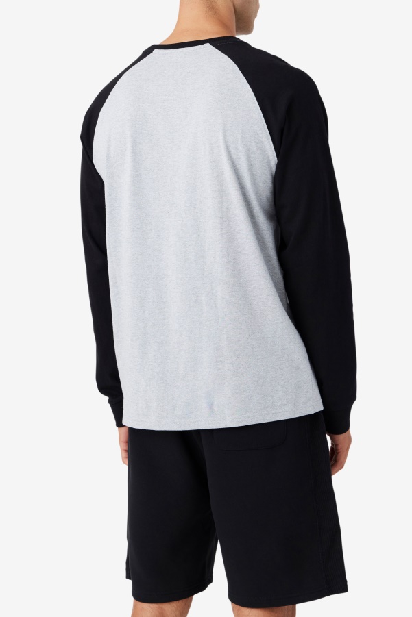 Chet Raglan Tee Fila Light Grey Marl/Black