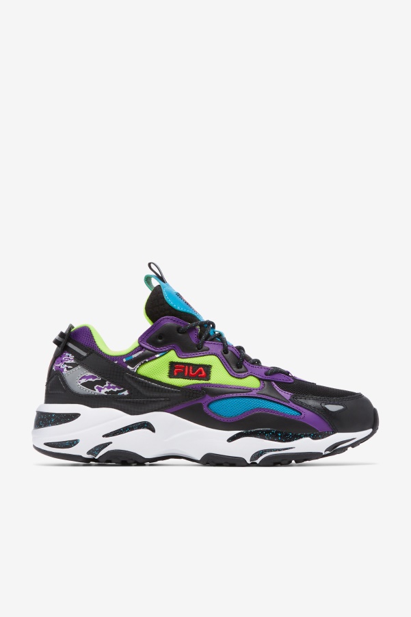 Black/White/Purple Fila Men's Ray Tracer Apex