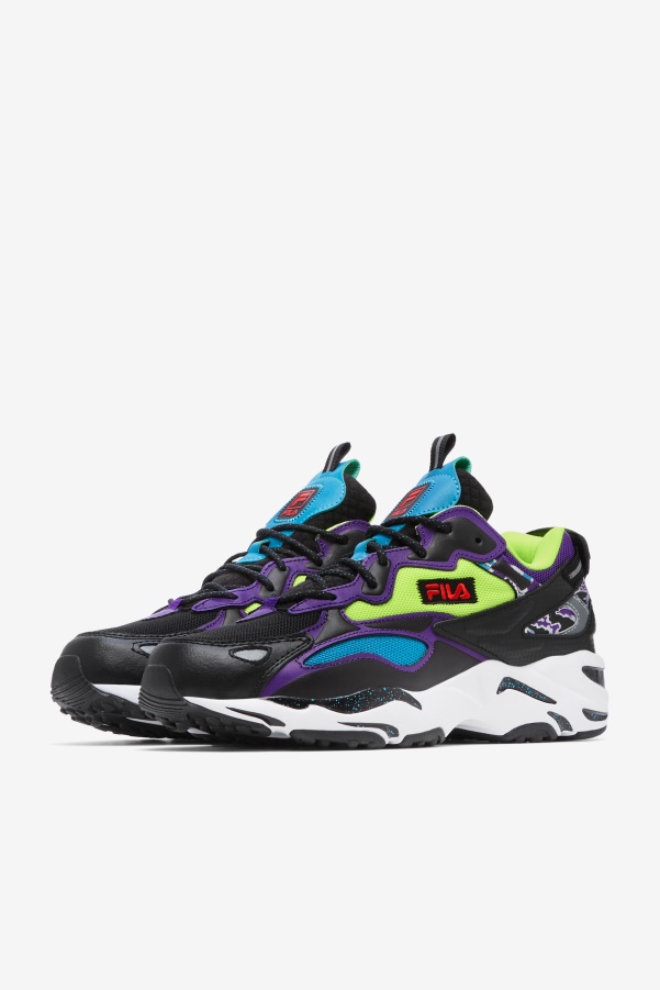 Black/White/Purple Fila Men's Ray Tracer Apex