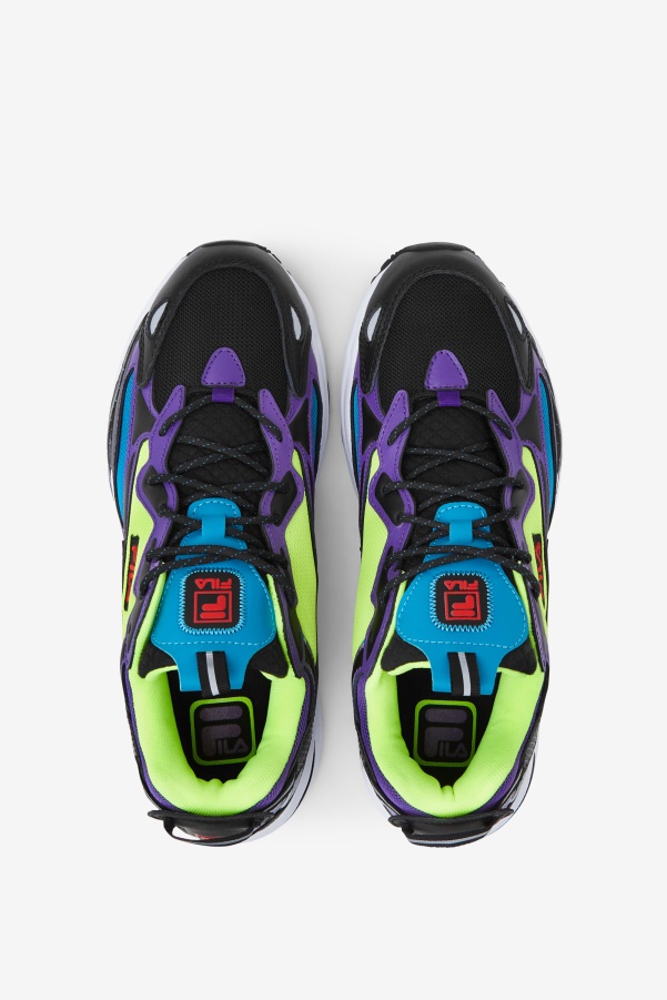 Black/White/Purple Fila Men's Ray Tracer Apex